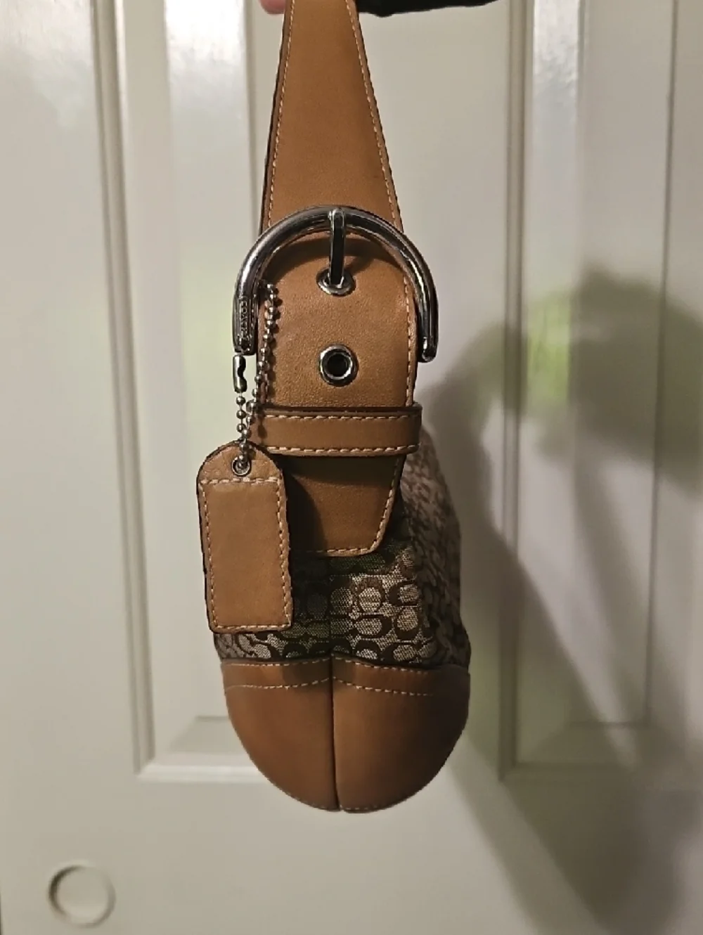 Coach EUC Soho Micro Cs Tan Signature Jacquard Shoulder Bag - Picture 4 of 11